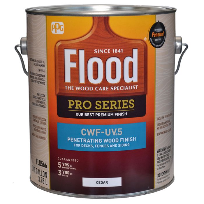 1 Gal Flood FLD566 Cedar CWF-UV5 Exterior Clear Wood Finish