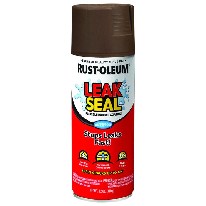 12 Oz Rust-Oleum 267976 Brown Stops Rust, LeakSeal Flexible Sealer, Spray