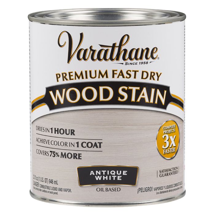 1 Qt Rust-Oleum 297424 Antique White Varathane Premium Fast Dry Wood Stain