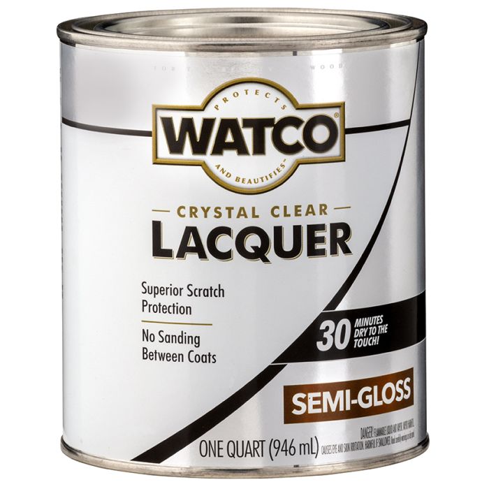 1 Qt Rust-Oleum 63141 Clear Watco Brushing Lacquer, Semi-Gloss