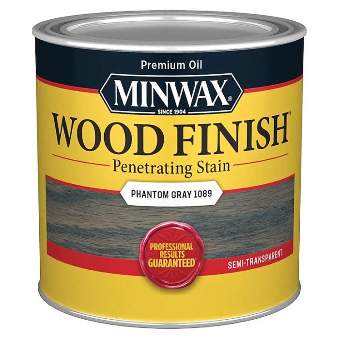 1/2 Pt Minwax 1089 Phantom Gray Wood Finish Oil-Based Wood Stain