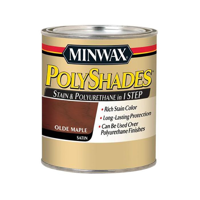 1/2 Pt Minwax 21330 Old Maple PolyShades Wood Stain And Polyurethane Satin