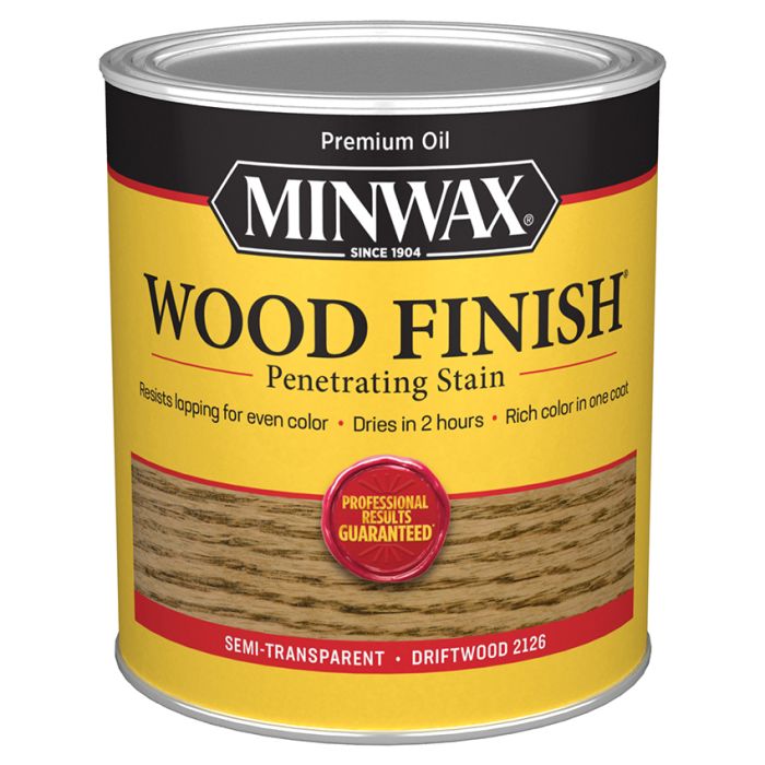 1 Qt Minwax 70011 Driftwood Wood Finish Oil-Based Wood Stain