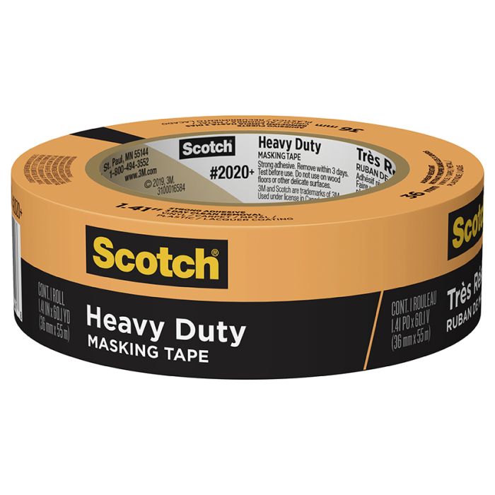 1.41" x 60 Yds 3M 2020+-36AP Orange Scotch Heavy Duty Masking Tape