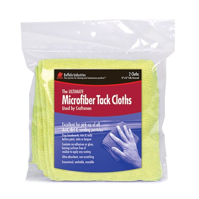 Buffalo 65008 Microfiber Tack Cloth, 2-Pack