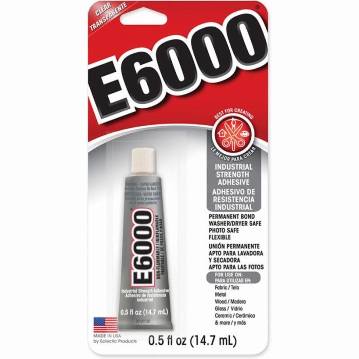 0.5 Oz Eclectic 230516 E6000 Craft Adhesive