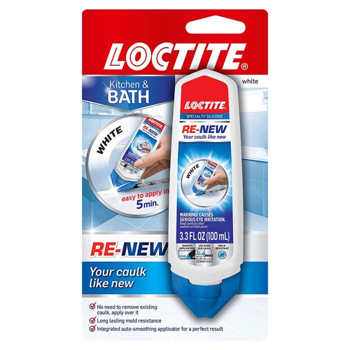 3.3 Oz Loctite 2175704 White Loctite RE-NEW Kitchen & Bath Caulking Repair