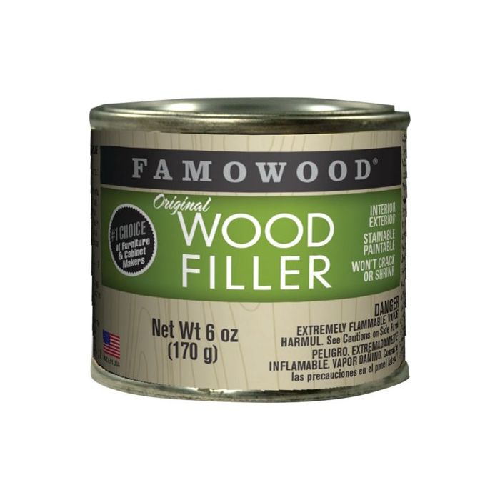 6 Oz Eclectic 36141144 White Famowood Solvent Based Original Wood Filler