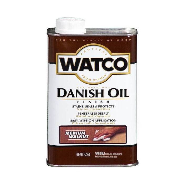 1 Pt Rust-Oleum 65951 Medium Walnut Watco Danish Oil Finish