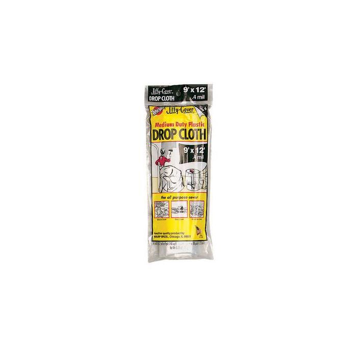 9' x 12' Premier 11040 Global Guard Light Plastic Dropcloth .3-Mil