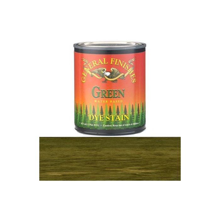 1 Pt General Finishes DPG Sap Green Dye Stain Water-Based Wood Stain