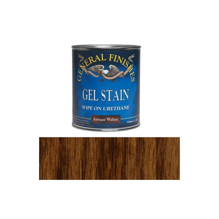 1 Pt General Finishes AP Antique Walnut Gel Stain Oil-Based Heavy Bodied Stain