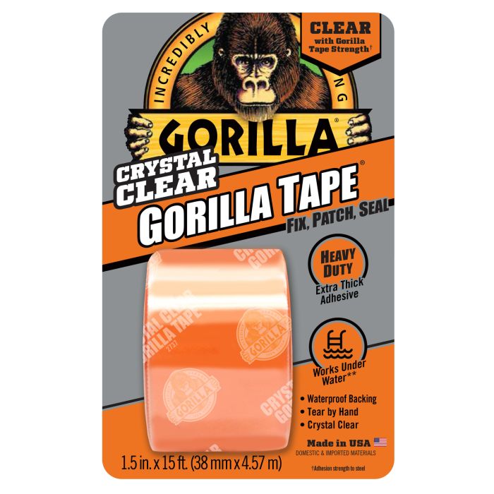 1.4" x 5 Yds Gorilla Glue 6015002 Clear Gorilla Tape Repair Tape