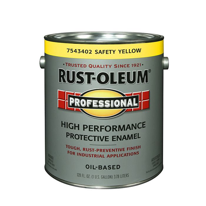 1 Gallon Rust-Oleum 7543402 Safety Yellow Professional High Performance Protective Enamel