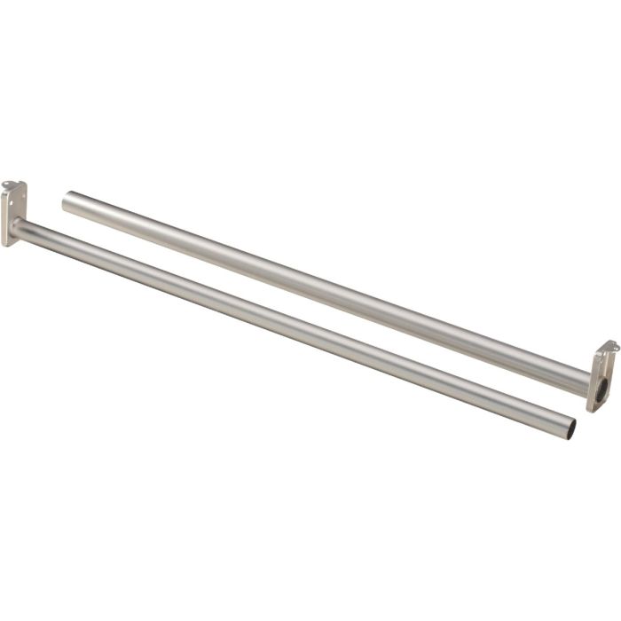 National 72 In. To 120 In. Adjustable Closet Rod, Satin Nickel