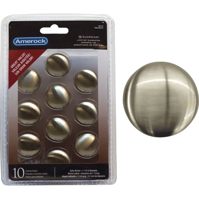 1-1/8" Rnd Cabinet Knob 10pk