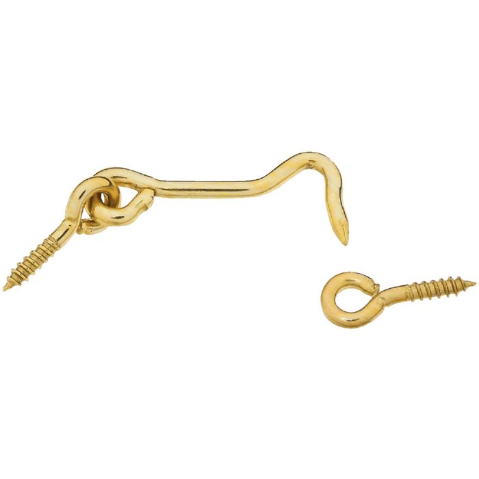 National Solid Brass 2 In. Hook & Eye Bolt