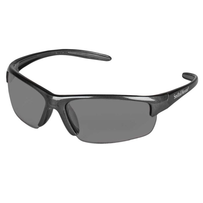 Image of Kleenguard 21297 Smith & Wesson Equalizer Safety Glasses, Gunmetal Frame, Smoke Anti-Fog Lens