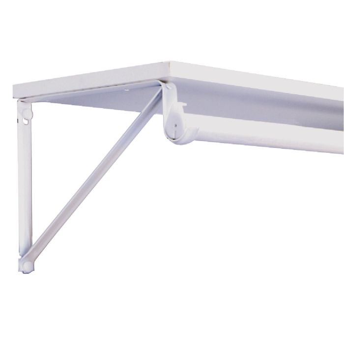 Knape & Vogt 12 In. White Closet Pro Heavy Duty Shelf & Rod Bracket