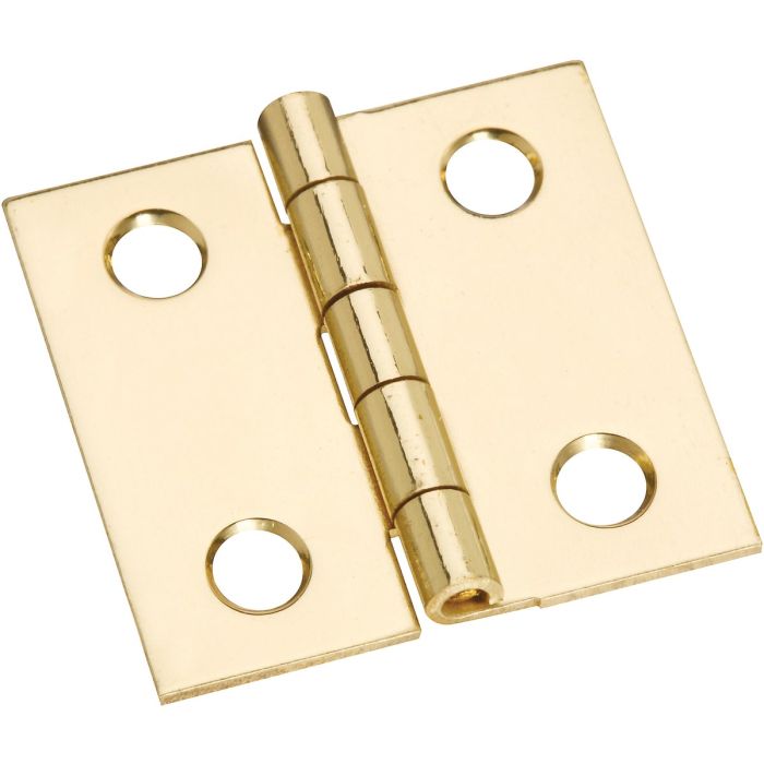 National 1 In. x 1 In. Brass Medium Decorative Hinge (4-Pack)