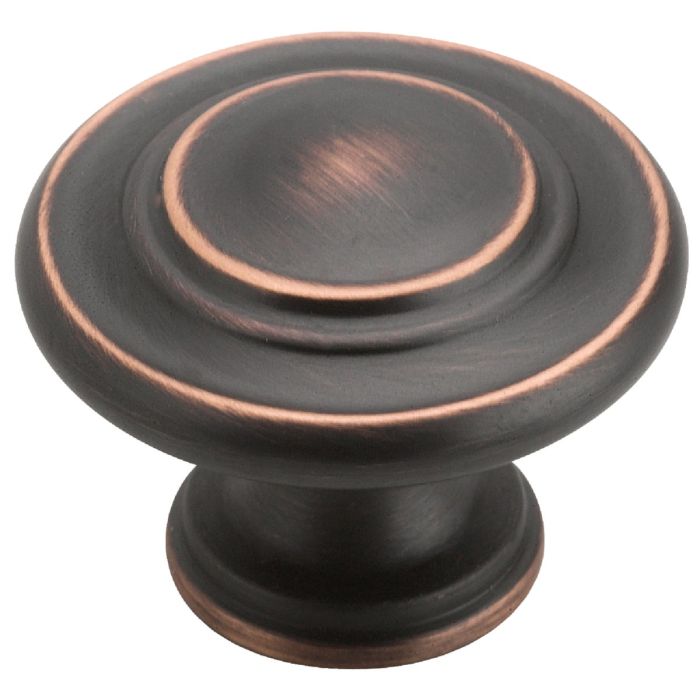 Amerock Inspirations 1.3125 In. Dia. Round Oil-Rubbed Bronze Cabinet Knob