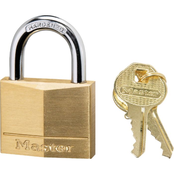 Master Lock 1-9/16 In. W. 4-Pin Tumbler Brass Keyed Different Padlock