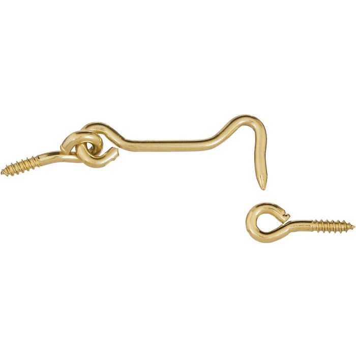 National Solid Brass 2-1/2 In. Hook & Eye Bolt