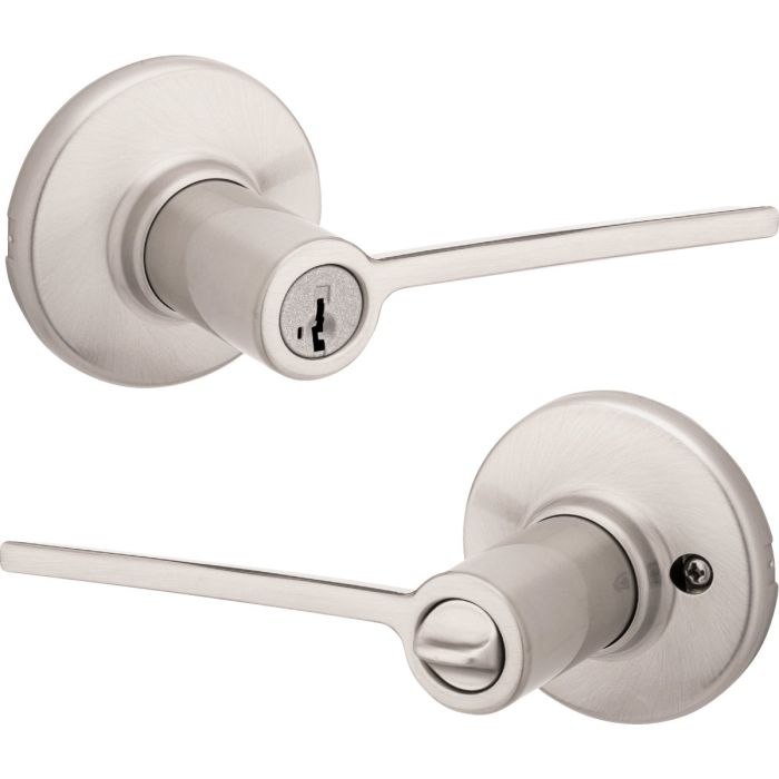 Kwikset Ladera Keyed Entry Lever SmartKey, Satin Nickel