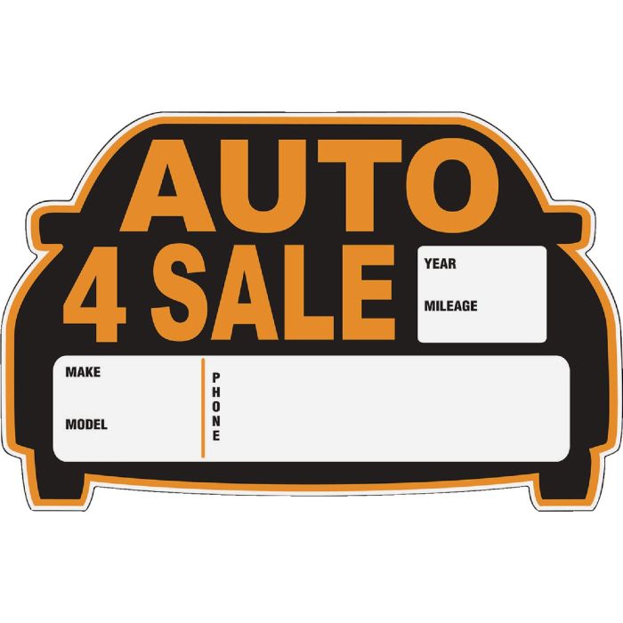 Hy-Ko Auto For Sale Die Cut Sign