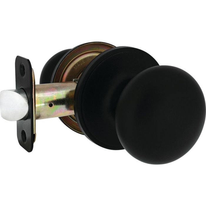 Steel Pro Matte Black 1/2 Round Passage Knob