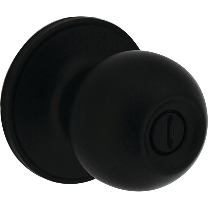 Steel Pro Matte Black Ball Privacy Knob