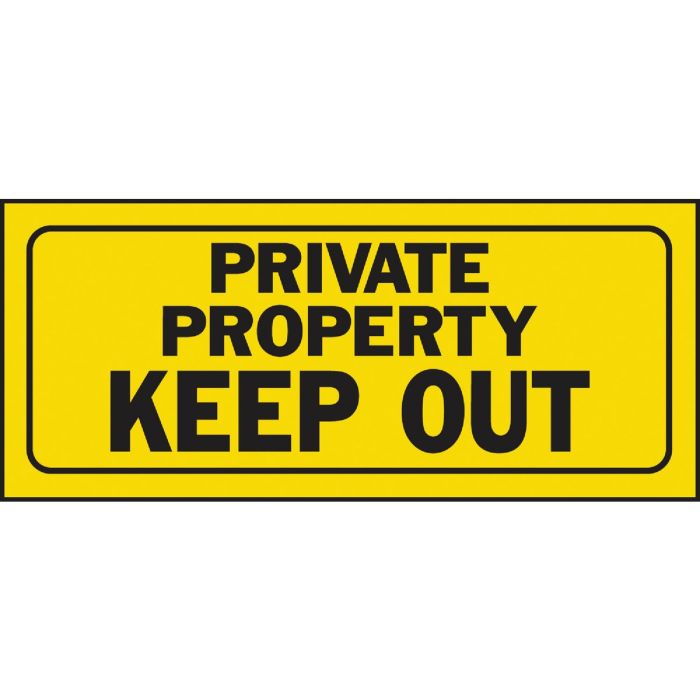 Hy-Ko Plastic Sign, Private Property Keep Out