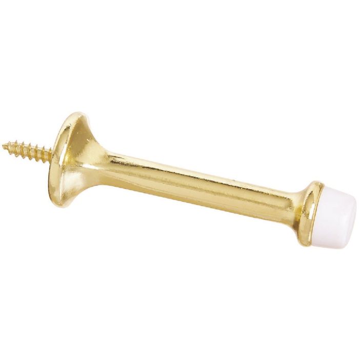 3" Rigid Door Stop Brt Brass