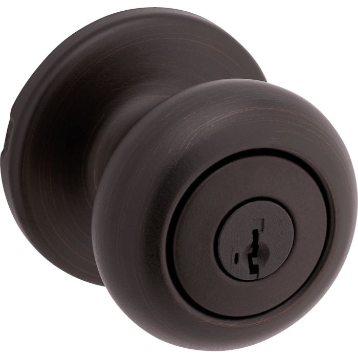 Kwikset Cove Venetian Bronze Entry Door Knob with Smartkey