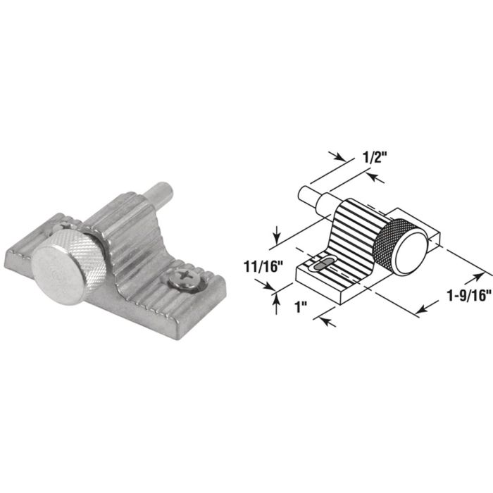 Defender Security Zinc Twist-In Patio Door Lock