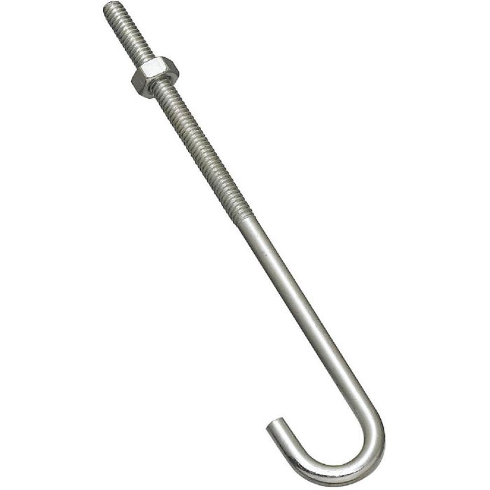 J Bolt Zinc 1/4" X 6"