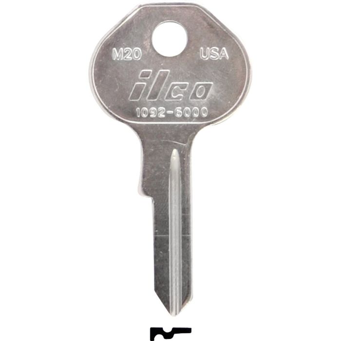 ILCO Master Nickel Plated Padlock Key, M20 / 1092-6000 (10-Pack)