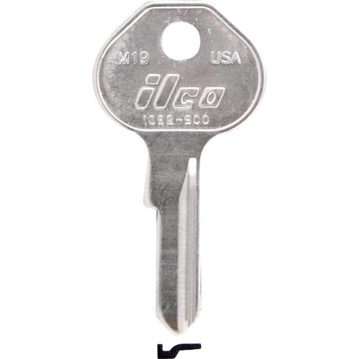 ILCO Master Nickel Plated Padlock Key, M19 / 1092-900 (10-Pack)