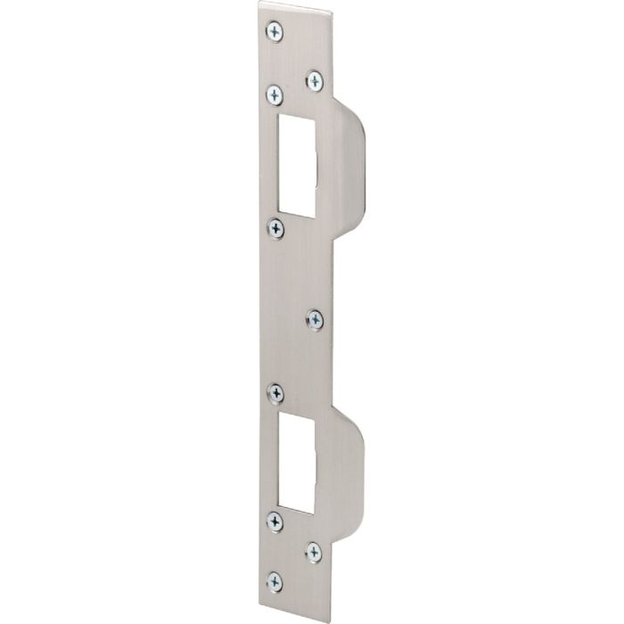 Defender Security 5-1/2 In. Satin Nickel Combination Door Strike