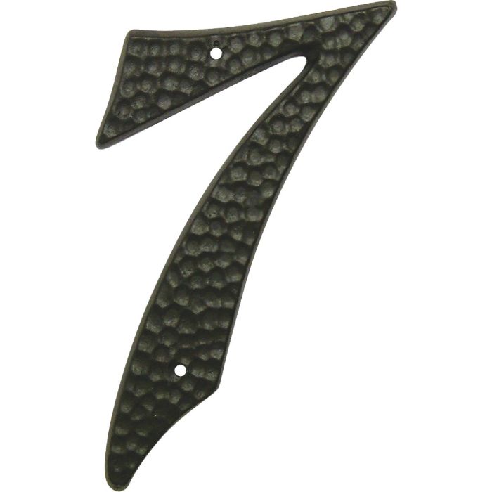 Hy-Ko 3-1/2 In. Black Hammered House Number Seven