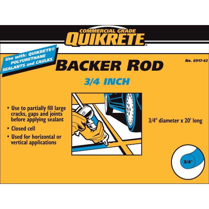 Quikrete 3/4 In. x 20 Ft. Gray Backer Rod