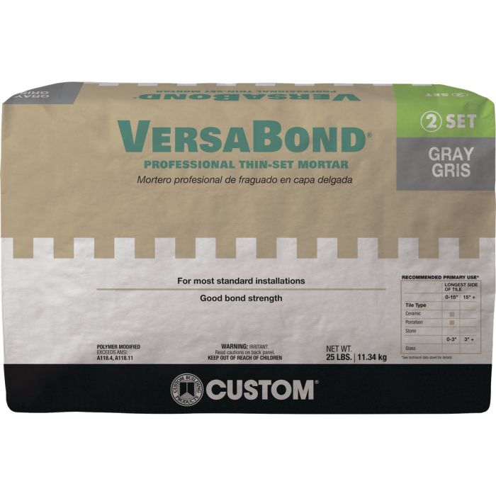 Custom Building Products VersaBond 25 Lb. Gray Fortified Thin-Set Mortar