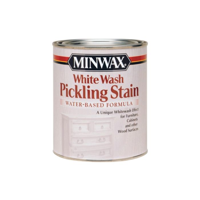 1 Qt Minwax 61860 White Wash Pickling Color Wash Transparent Layering Color Stain, Semi-Transparent