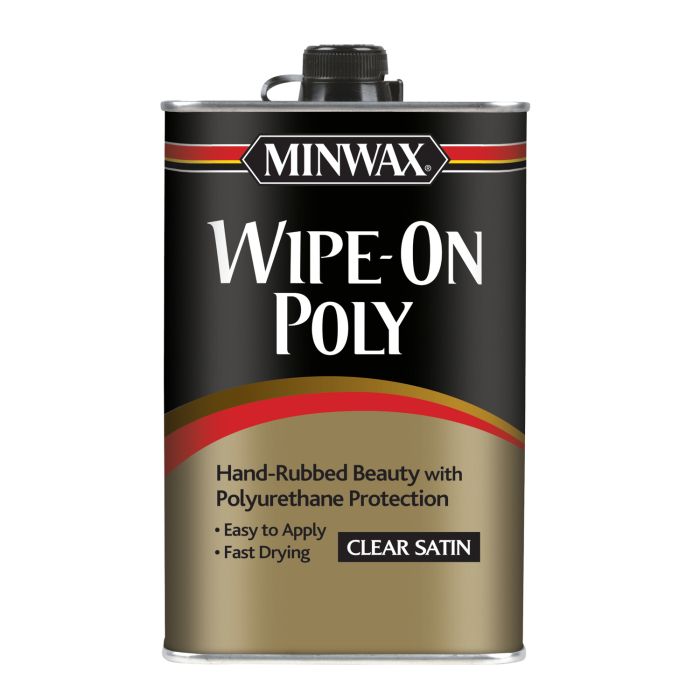 1 Qt Minwax 60910 Clear Wipe-On Poly Polyurethane Finish Satin