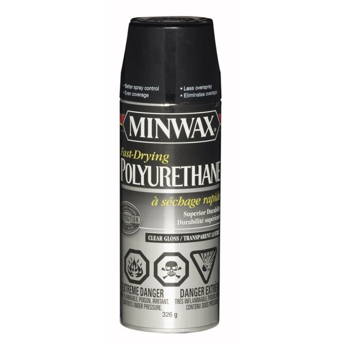 11.5 Oz Minwax 33050 Clear Fast-Drying Oil-Based Polyurethane, Warm Gloss