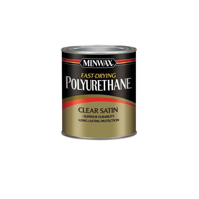 1/2 Pt Minwax 23010 Clear Fast-Drying Oil-Based Polyurethane, Satin