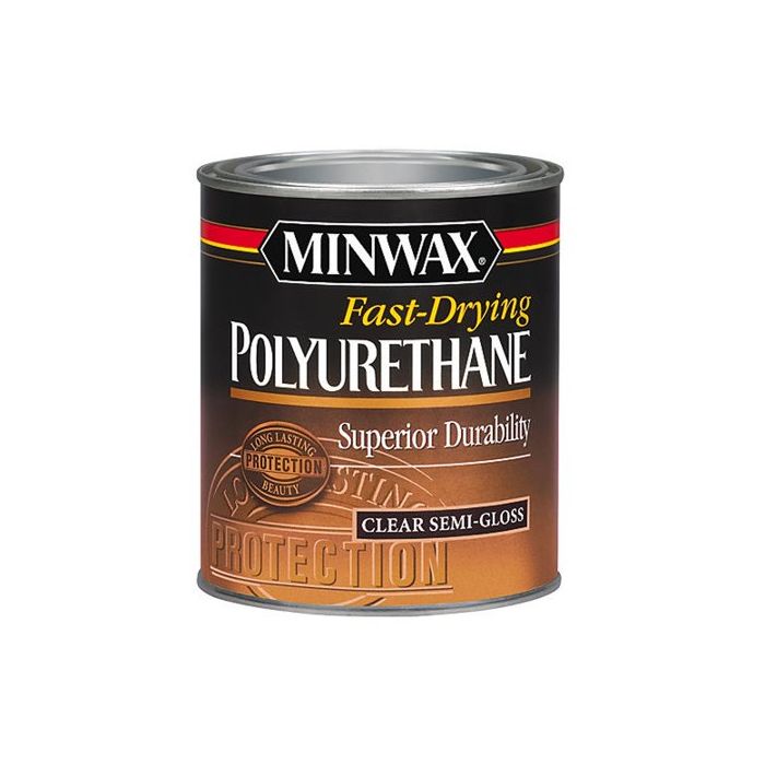 1/2 Pt Minwax 23005 Clear Fast-Drying Oil-Based Polyurethane, Semi-Gloss