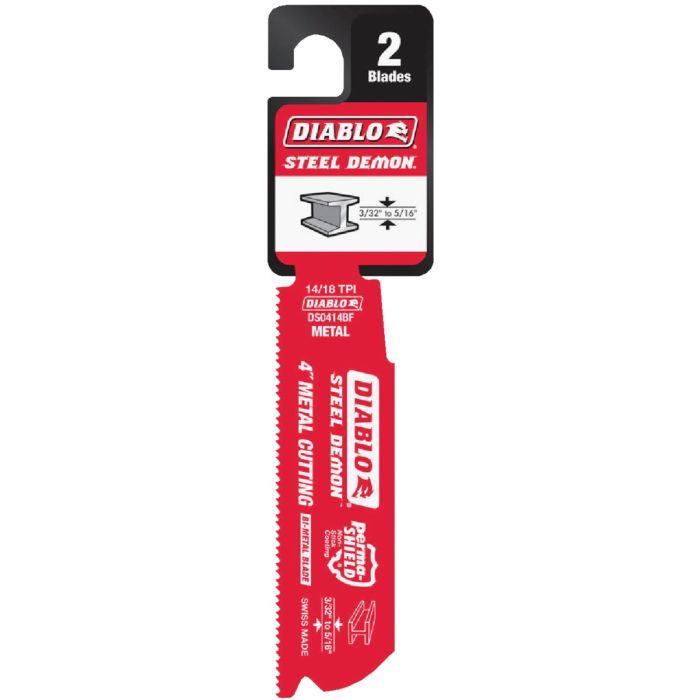 Diablo Recip 4" 14/18tpi 2pk