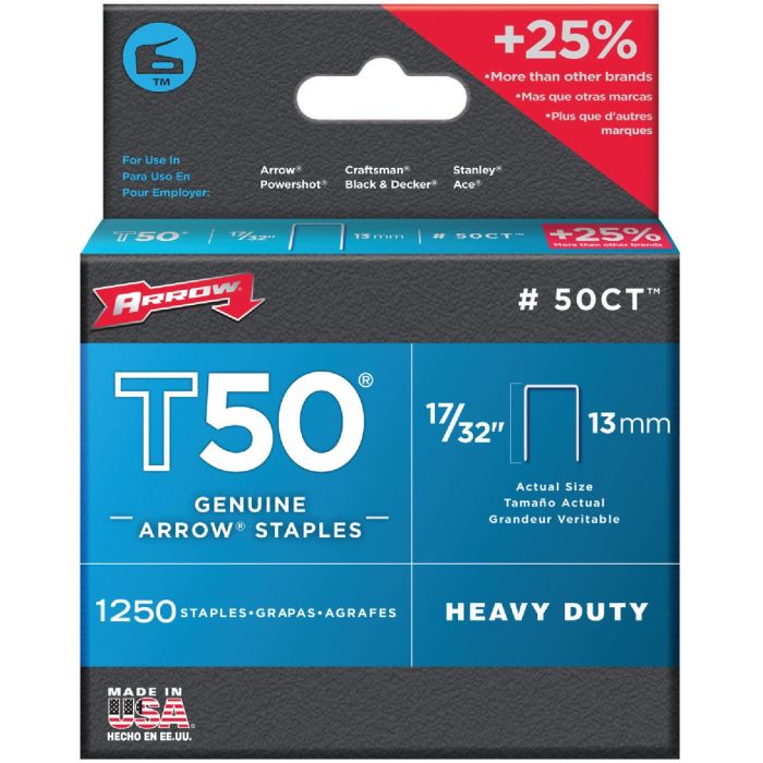 1250pk 17/32" Heavy Duty Staple