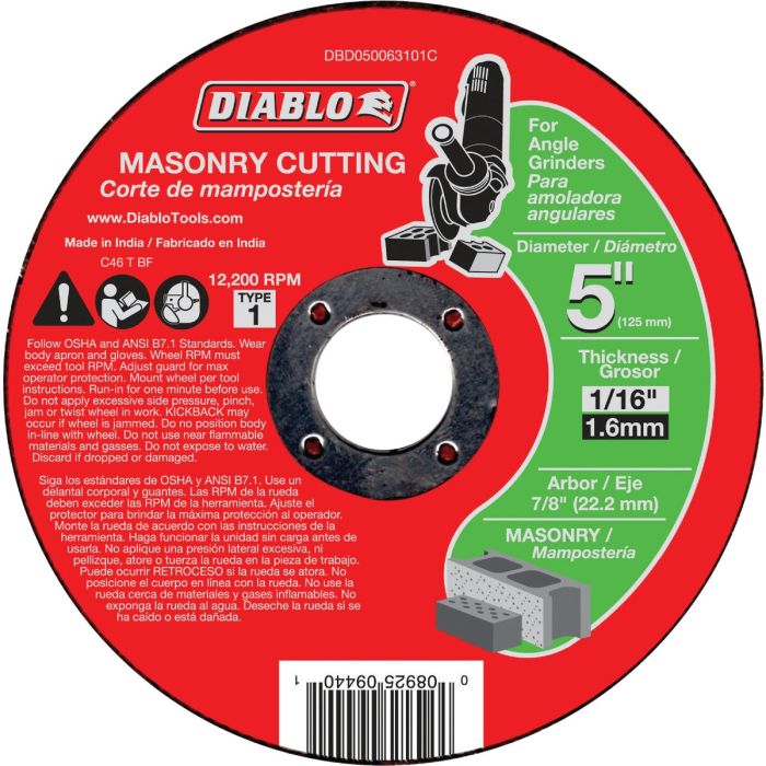 Diablo 5'' Masonry Cut Off